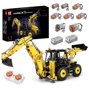 Kit de Construção Escavadeira com 2239 Peças e Controle Remoto para Crianças e Adultos Mould King Amarelo