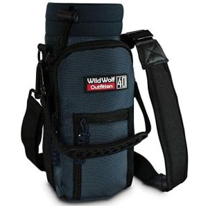 Wild Wolf Bolsa Térmica para Garrafa 1.2L com Alça para Transporte e Bolsos Garrafa não incluída Azul