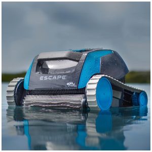 Robô Limpador de Piscina com Filtro de Carregamento Superior Maciço e Motor Duplo Dolphin Escape Robotic Pool Cleaner Cinza e Azul