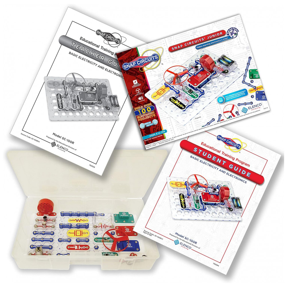 Snap Circuits SC-100 Student Electronics Training Program – Kit Educacional de Eletrônica com Mais de 100 Projetos para Crianças a Partir de 8 Anos - Imagem 2