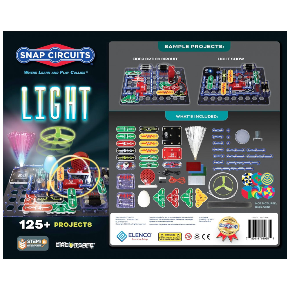 Snap Circuits LIGHT – Kit Educacional de Eletrônica com Mais de 175 Projetos para Crianças a Partir de 8 Anos - Imagem 2