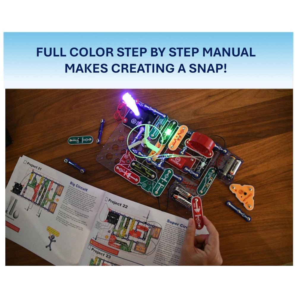 Snap Circuits LIGHT – Kit Educacional de Eletrônica com Mais de 175 Projetos para Crianças a Partir de 8 Anos - Imagem 6