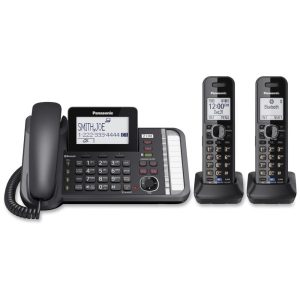 Panasonic Telefone sem Fio c Bluetooth e secretária eletrônica 3 unidades preto