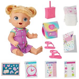 Boneca Hora da Escola com Acessórios Educativos para Crianças Acima de 3 Anos Baby Alive Cabelo Loiro
