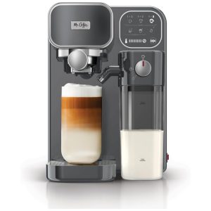 Máquina de Café Expresso com Bocal de Leite Otimizado e Display LCD 110V 500W Mr. Coffee Prima Cinza