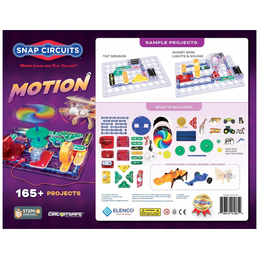 Snap Circuits Motion – Kit Educacional de Eletrônica com Mais de 165 Projetos para Crianças a Partir de 8 Anos - Imagem 2