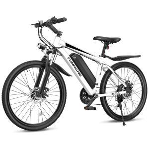 Bicicleta Elétrica Funhang 1000W Pico | 21 Velocidades Suspensão Bateria Removível 48V Até 80km de Autonomia Branca