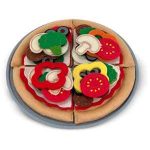 Kit Pizza de Feltro para Brincar com 42 Peças para Crianças Acima de 3 Anos Melissa & Doug