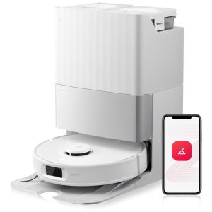 Robô Aspirador e Esfregão Roborock Qrevo Edge S5A 17kPa Sem Embaraço Escova DuoDivide FlexiArm Lavagem Quente 3 em 1