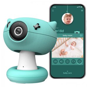 Babá Eletrônica Monitor com Câmera Full HD Compativel com Alexa com Detecção de Choro Movimento e Temperatura PIXSEE SC PIXM01 Verde