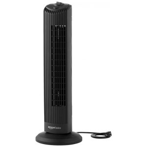 Ventilador de Torre Oscilante com 3 Velocidades e Controle Mecânico 110V Amz  Preto