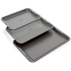 Conjunto de Assadeiras Antiaderente Premium 3 Peças Ninja B33003 Cinza