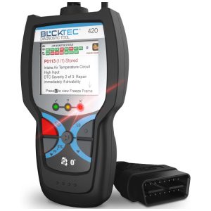 BLCKTEC 420: Scanner de Diagnóstico Bluetooth OBD2 para Carros - Leitor de Códigos e Apagador de Luz do Motor com App OBD - 420mm