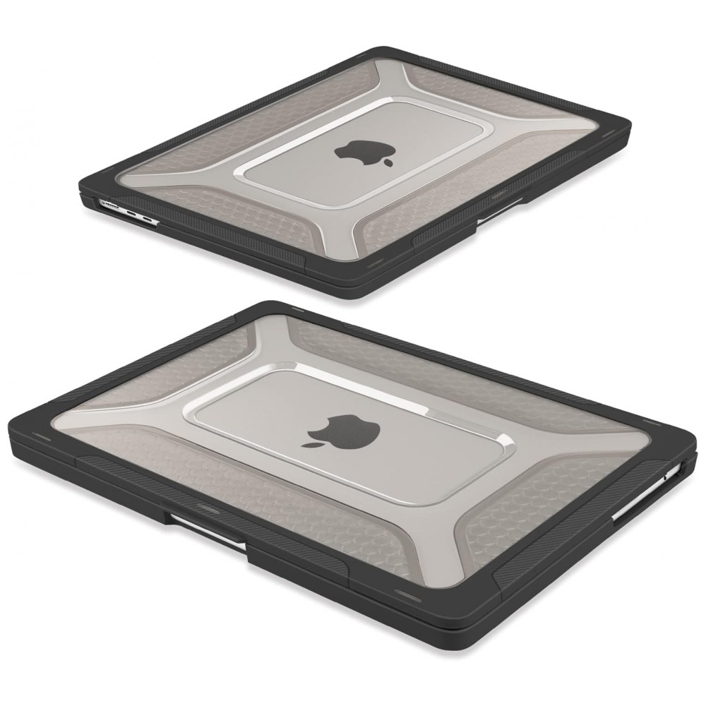 Capa Rígida Antichoque Preta para MacBook Air 15″ (2023–2025, Modelos A3241/A3114/A2941, M2/M3/M4) – MEEgoodo - Imagem 4