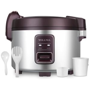 Panela de Arroz 13L com Modo de Aquecimento Automático 1350W 110V YOLLNIA WEYX13A Vermelho e Prata