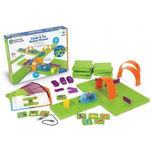 Learning Resources Code Go Robot Mouse - Conjunto de Atividades Recarregável Brinquedo de Codificação Inicial sem Tela para Crianças Animal de Estim