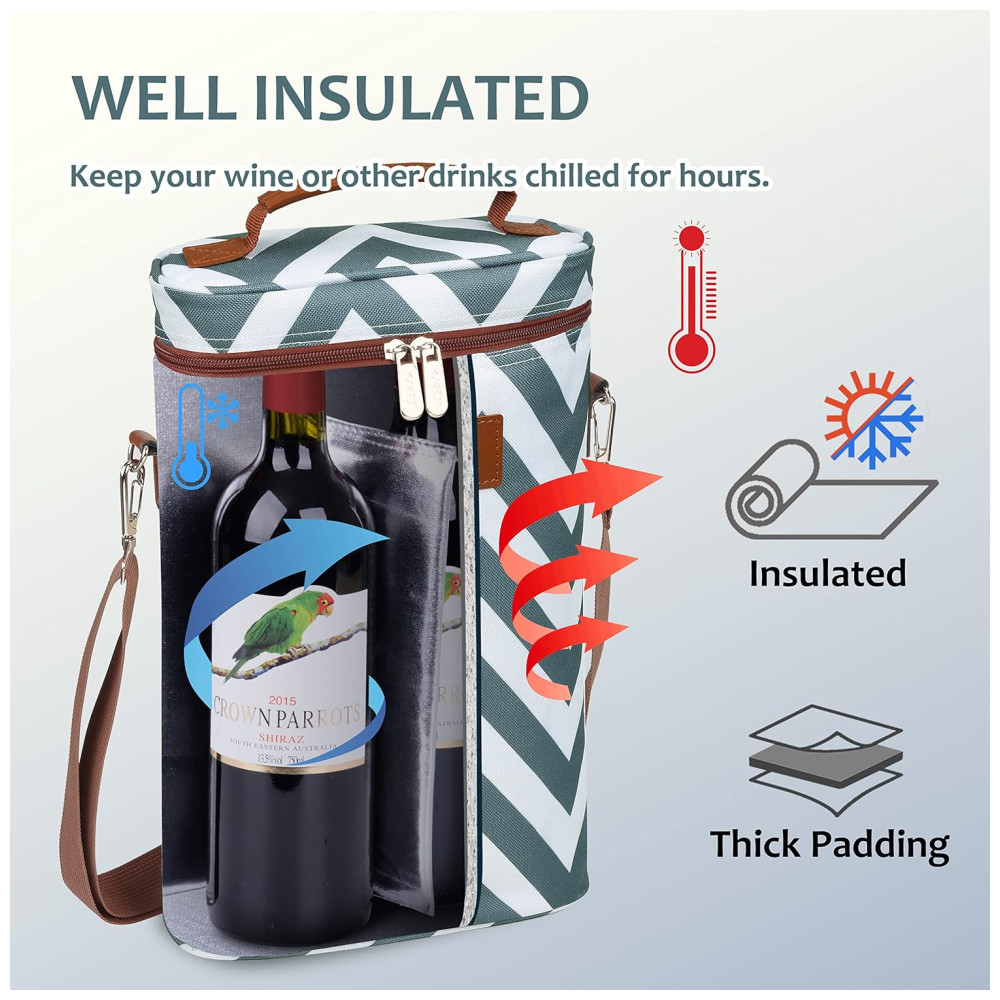 Bolsa Térmica para Vinho Tirrinia - Transporte Seguro e Elegante para Amantes de Vinho - Imagem 2