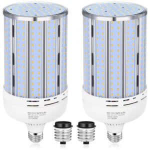 Lâmpada LED Corn XYCN de 200W, 2 Pack, 29.500LM, Branco Quente 3000K, Equivalente a 2000W, Base Mogul E26/E39 para Ambientes Internos e Externos