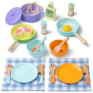 Brinquedo De Cozinha De Madeira Para Crianças 3+ – Acessórios Montessori E Utensílios Para Brincar.Busy Edition