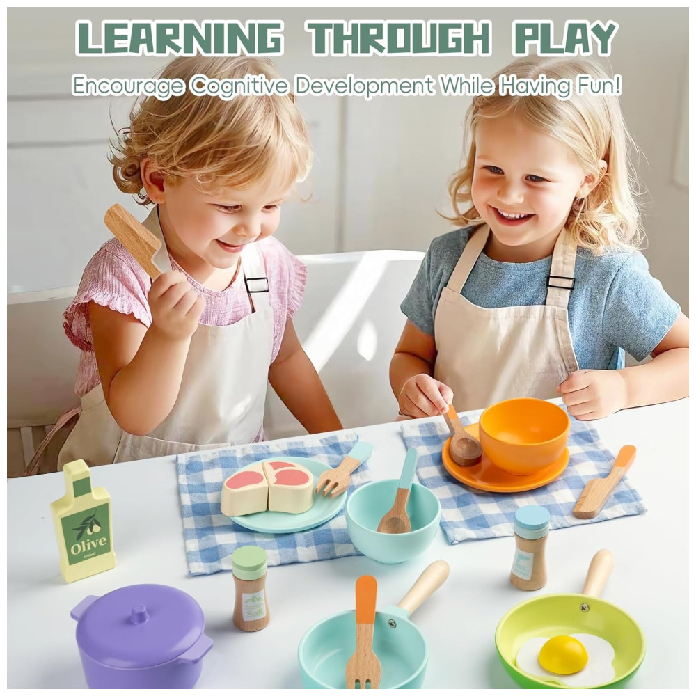 Brinquedo De Cozinha De Madeira Para Crianças 3+ – Acessórios Montessori E Utensílios Para Brincar.Busy Edition - Imagem 6