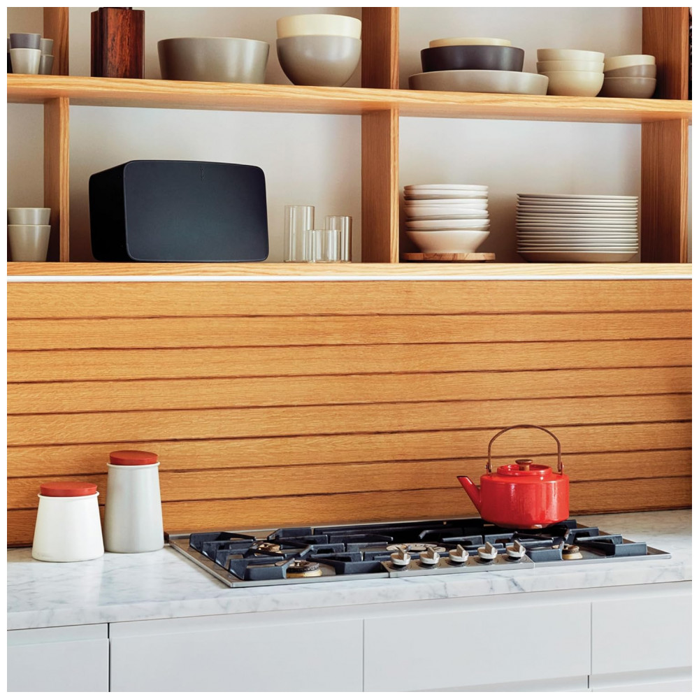 Sonos Five Alto-Falante Wireless de Alta Fidelidade com Som Estéreo, Entrada Auxiliar, Trueplay, Wi-Fi, Ethernet, Acabamento Fosco – Preto - Imagem 6