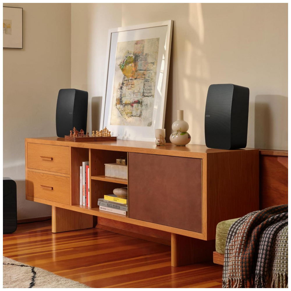 Sonos Five Alto-Falante Wireless de Alta Fidelidade com Som Estéreo, Entrada Auxiliar, Trueplay, Wi-Fi, Ethernet, Acabamento Fosco – Preto - Imagem 7