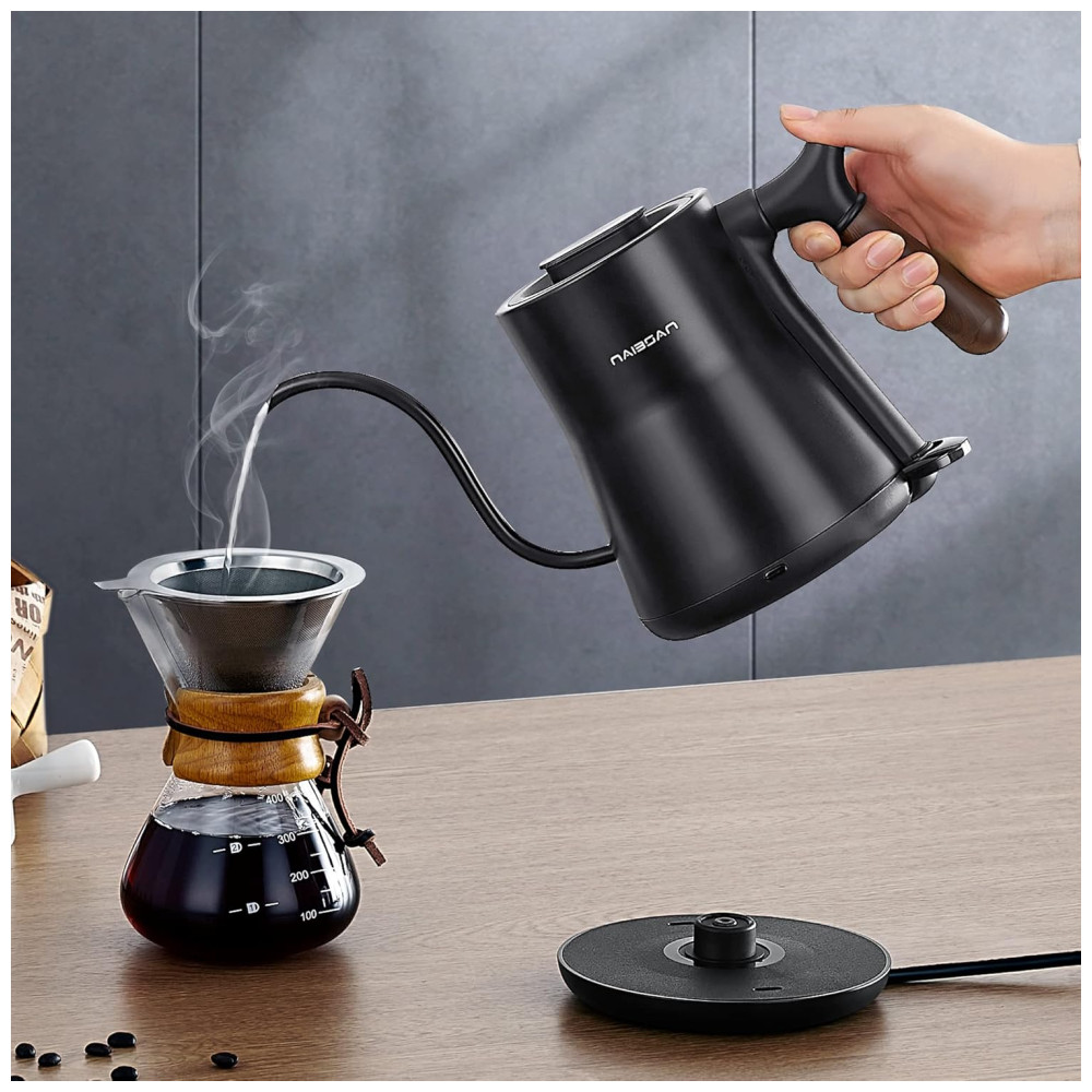 Chaleira Elétrica 800mL em Aço Inoxidável 110V 1000W Naibsan Preto - Imagem 2