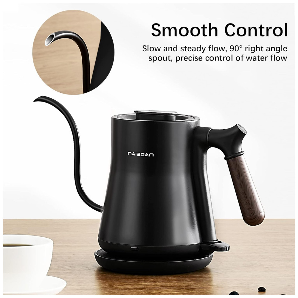 Chaleira Elétrica 800mL em Aço Inoxidável 110V 1000W Naibsan Preto - Imagem 5