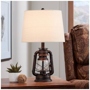 Murphy Rustic Abajur de Sala Vintage Acabamento em 110v FRANKLIN IRON WORKS Vermelho