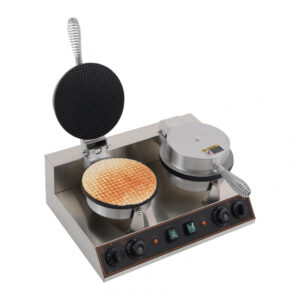 NEBEUUO Máquina Profissional de Casquinha de Sorvete Elétrica 110V 2400W com Controle de Temperatura e Temporizador Ajustável