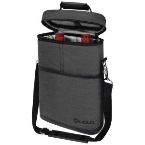 Bolsa Térmica para Vinhos OpuX 2: Portátil à Prova de Vazamentos Ideal para Piqueniques e Presente de Natal 30 cm de Comprimento