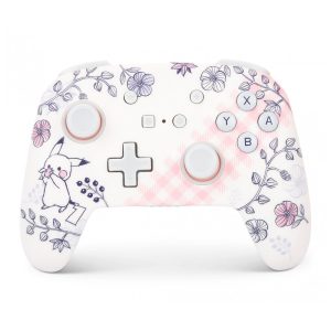Controle sem fio PowerA Enhanced Wireless para Nintendo Switch Pikachu Garden com bateria recarregável e botões traseiros mapeáveis