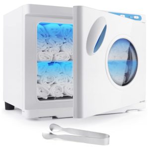 Aquecedor de Toalha Elétrico para Barbearia 23L com Janela Transparente 110V DEPFALL Branco