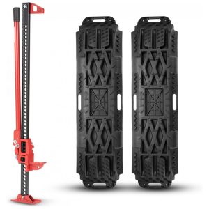 Macaco de Alta Elevação Offroad até 3 Ton com Par de Placa de Tração Mate para Caminhão Carro e Jeep ATV SUV UTV BUNKER INDUST