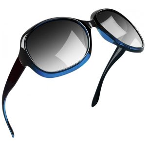 Óculos de Sol Feminino com Proteção UV Joopin B12 Azul Gradiente