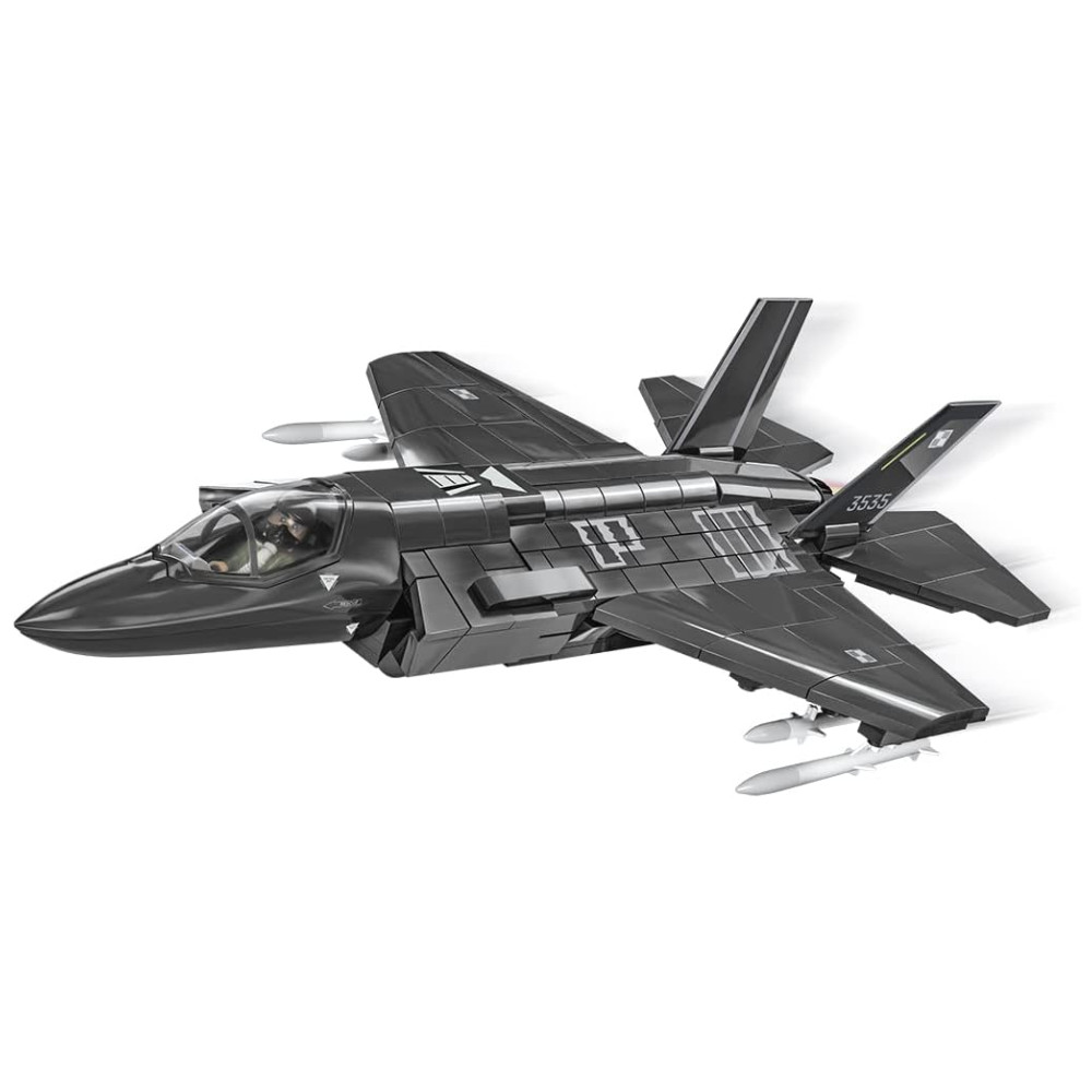 Kit de Construção Caça F 35 A Lightning II das Forças das com 580 Peças COBI Preto - Imagem 11