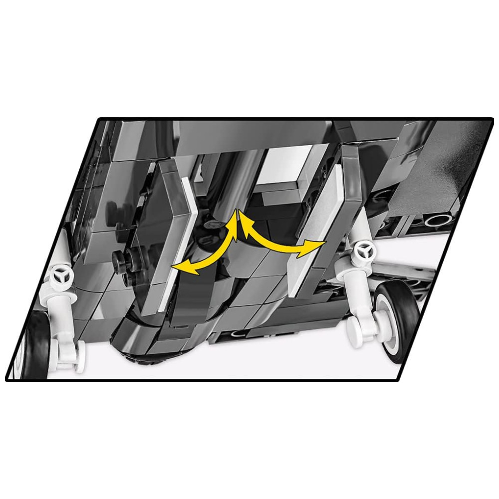 Kit de Construção Caça F 35 A Lightning II das Forças das com 580 Peças COBI Preto - Imagem 4