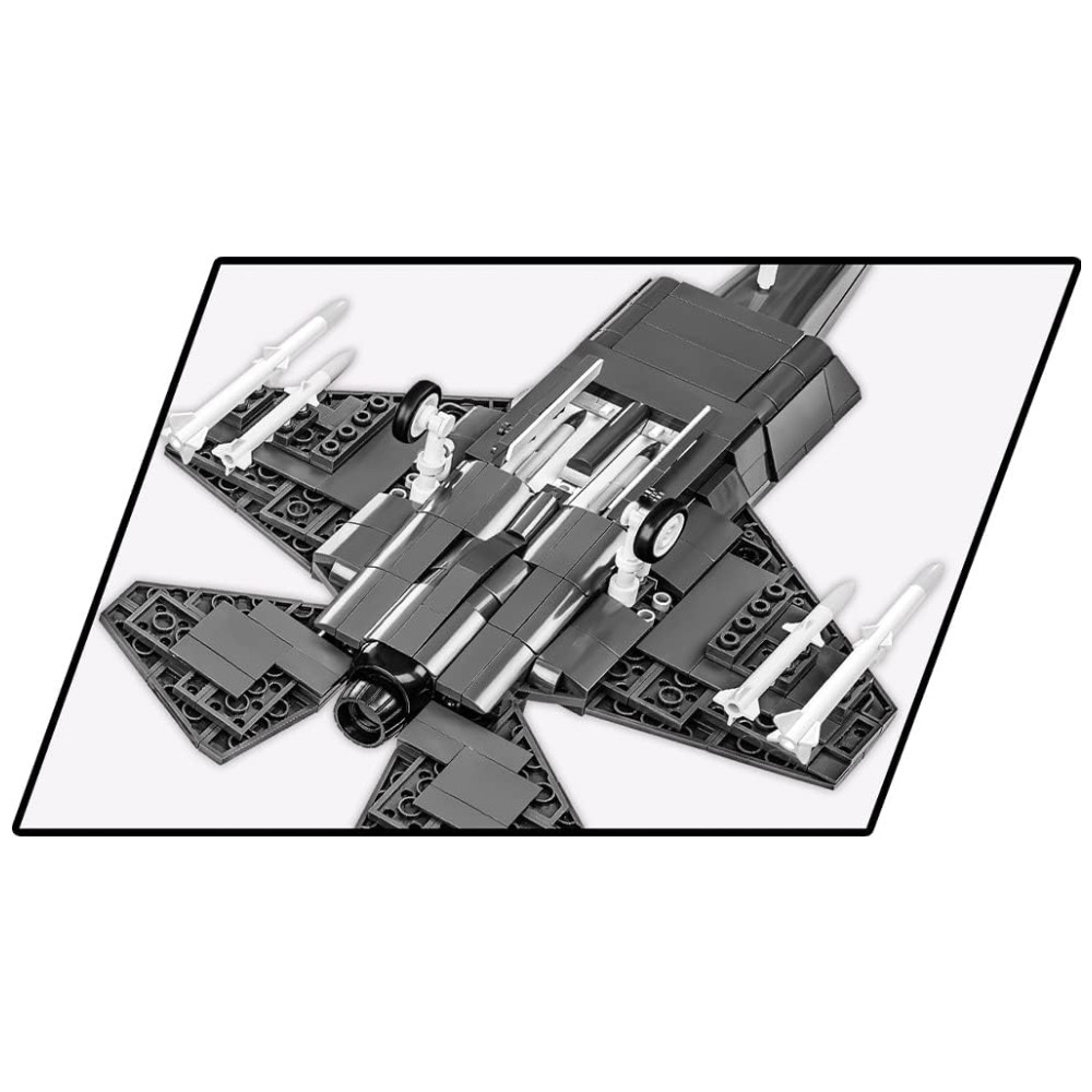 Kit de Construção Caça F 35 A Lightning II das Forças das com 580 Peças COBI Preto - Imagem 5
