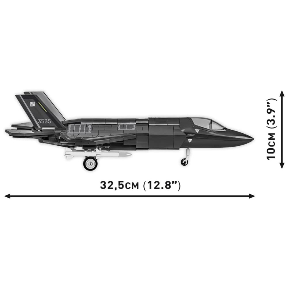 Kit de Construção Caça F 35 A Lightning II das Forças das com 580 Peças COBI Preto - Imagem 7