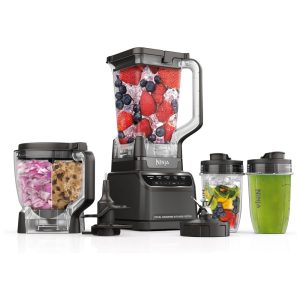 Mixer Ninja Multiuso para Sucos Congelados Molhos Jarra de 2 Litros Processador Copo de 500ml 1000W de Potência.