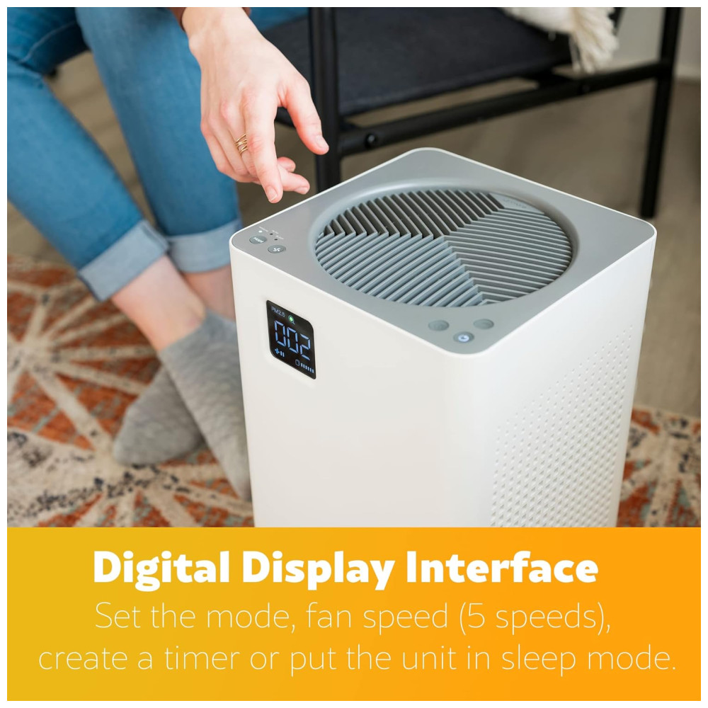 Purificador de Ar Kenmore PM2010 com Filtro H13 True HEPA Cobre Até 111 m² 24 dB SilentClean Sistema de Filtragem HEPA de 3 Estágios. - Imagem 6