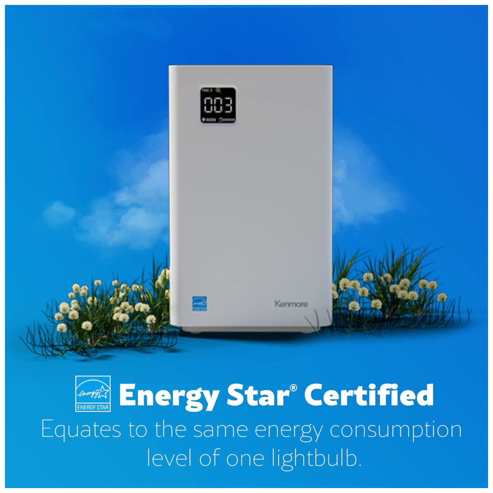 Purificador de Ar Kenmore PM2010 com Filtro H13 True HEPA Cobre Até 111 m² 24 dB SilentClean Sistema de Filtragem HEPA de 3 Estágios. - Imagem 7