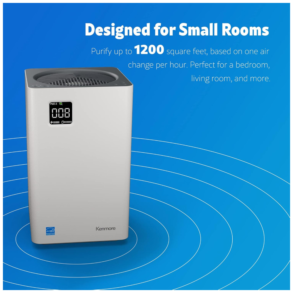 Purificador de Ar Kenmore PM2010 com Filtro H13 True HEPA Cobre Até 111 m² 24 dB SilentClean Sistema de Filtragem HEPA de 3 Estágios. - Imagem 9