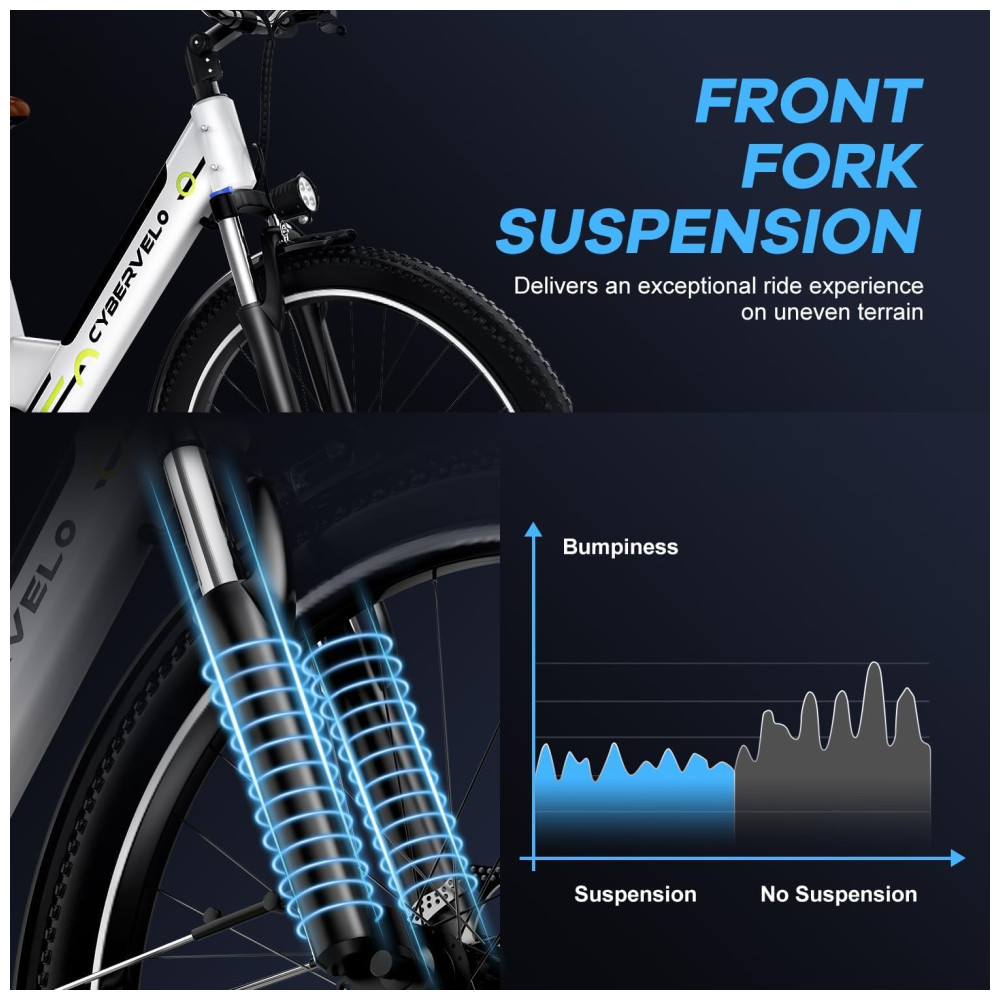 Bicicleta Elétrica 1000 Peak para Adultos Autonomia de até 80 Milhas Bateria Removível 26 Polegadas 7 Velocidades Ideal para Passeio na Praia Ne - Imagem 4