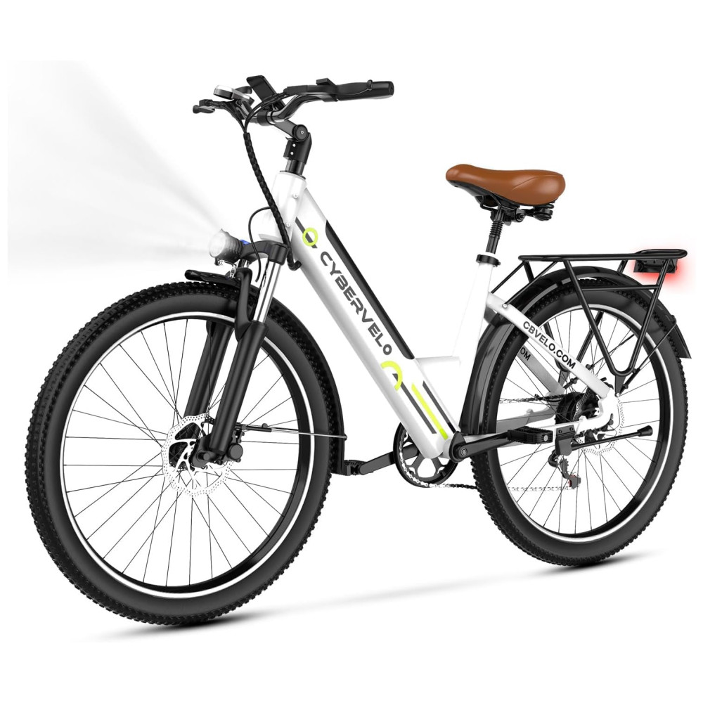 Bicicleta Elétrica 1000 Peak para Adultos Autonomia de até 80 Milhas Bateria Removível 26 Polegadas 7 Velocidades Ideal para Passeio na Praia Ne - Imagem 7