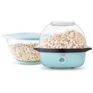 Pipoqueira Elétrica DASH SmartStore Deluxe Stirring Prepara até 24 xícaras de Pipoca Fresca com Toque de Um Botão - 24 Copos na Cor Aqua