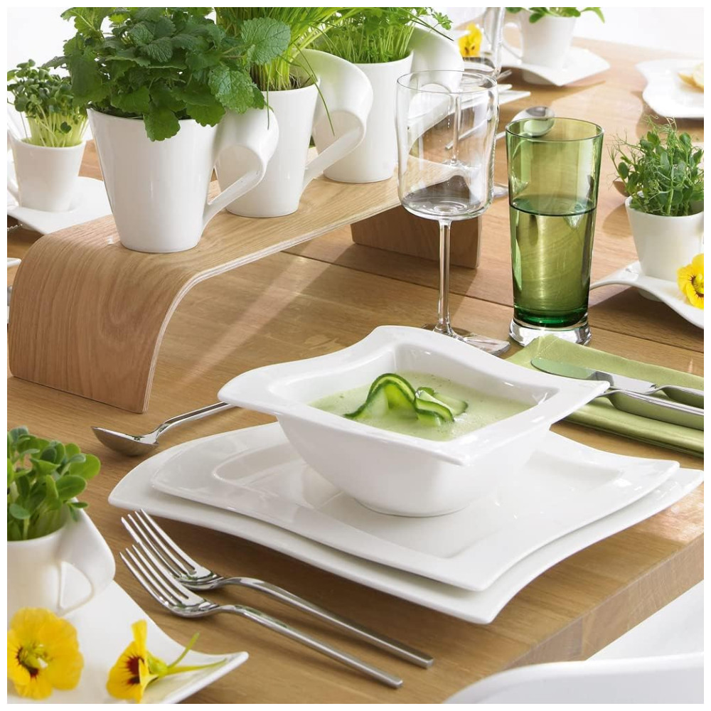 Bowl de 6 cm em Material de Porcelana Premium e Formato Quadrado Villeroy Boch Branca - Imagem 4