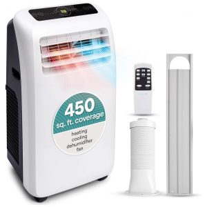 Ar-condicionado Portátil SereneLife 10.000 BTU com Desumidificador Integrado e Aquecimento Branco