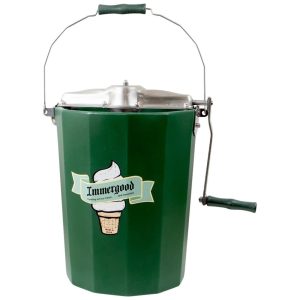 Máquina de Sorvete a Manivela em Aço Inoxidável Capacidade 6L IImmergood Verde Escuro