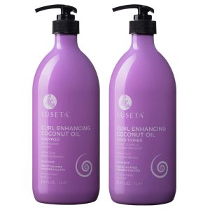 Kit Shampoo e Condicionador Óleo de Coco Para Cachos L LUSETA Violeta